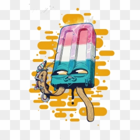 Monster Ice Cream Drawing, HD Png Download - 3d graffiti png