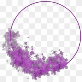 #purple #flower #flowers #frame #flowerframe #circle - Purple Flower Circle Png, Transparent Png - flowers frame png