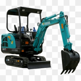 Small Hydraulic Mini Excavator Post Hole Digger - Crane, HD Png Download - digger png
