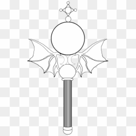 28 Collection Of Sailor Moon Wand Drawing - Line Art, HD Png Download - sailor moon wand png