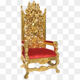 Transparent Chair Queen's Throne, HD Png Download - gold throne png