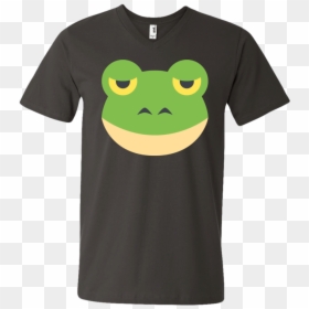 Frog Face Emoji Men"s V Neck T Shirt - T-shirt, HD Png Download - bed emoji png