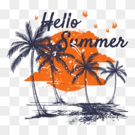 Design For Summer On Tshirt, HD Png Download - hello summer png