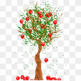 Clipart - Fruits Falling From Tree, HD Png Download - falling silhouette png