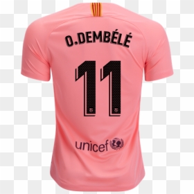 Messi Barcelona Pink Jersey, HD Png Download - soccer jersey png