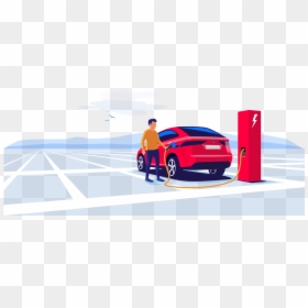 Charging Electromobility, HD Png Download - future car png