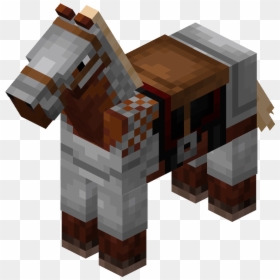 Minecraft Horse With Diamond Armor, HD Png Download - horse saddle png