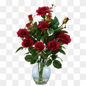 Transparent Vase Clipart - Rose Line Flower Arrangement, HD Png Download - white rose bush png
