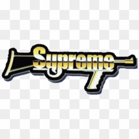 #supreme #gold #golden #gun - Rifle, HD Png Download - gold gun png