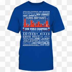 2016 World Champions Chicago Skyline Ben Zobrist T - Active Shirt, HD Png Download - american ninja warrior png