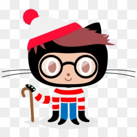 Where"s Waldocat - Octocat Jpg, HD Png Download - where's waldo hat png