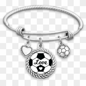 Charm Bracelet, HD Png Download - soccer heart png