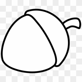Acorn Clipart Black And White, HD Png Download - fall leaf outline png