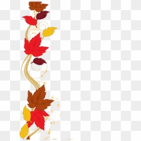 Transparent Fall Leaves Border Clipart , Png Download - Transparent Fall Leaves Border, Png Download - fall leaf outline png
