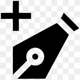 Pen Tool Add Anchor Point Pointer Plus Drawing - Add Anchor Point Tool Icon Png, Transparent Png - cross drawing png