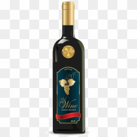 Etiqueta Dorada Para Vino, HD Png Download - wine bottle clipart png