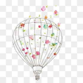 Cute Hot Air Balloon, HD Png Download - balloon drawing png