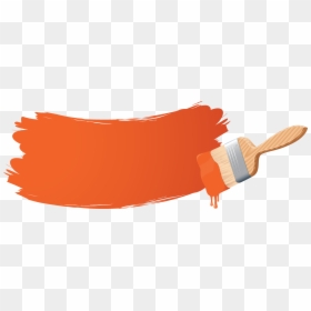 Free Download Orange Paint Brush Clipart Paint Brushes - Paint Brush Clip Art Free, HD Png Download - paint brush clipart png