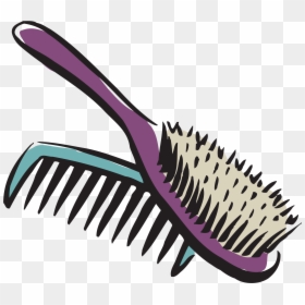 Hairbrush Png - Hair Brush And Comb Clipart, Transparent Png - hair brush clipart png
