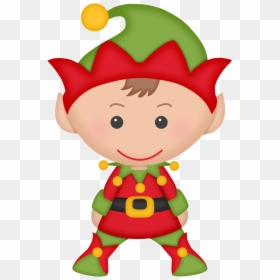 Ideas Y Material Gratis - Cute Christmas Elf Clipart, HD Png Download - scarf clipart png