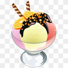 Transparent Ice Cream Clipart - Sundae Ice Cream Clipart, HD Png Download - ice clipart png