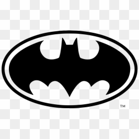 Super Hero Logos Black And White, HD Png Download - batman logo white png