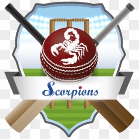 Cricket Bat Wicket And Ball, HD Png Download - scorpions logo png