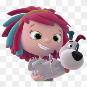 Yo Girl Holding Dog - Cartoon, HD Png Download - yo yo png