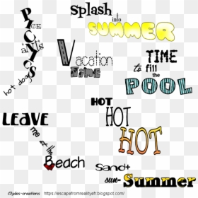 Calligraphy, HD Png Download - summer word art png