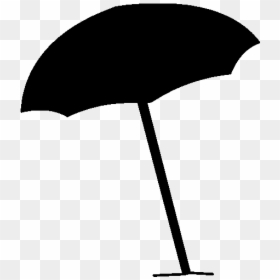 Black & White - Silhouette Umbrella Clip Art Transparent, HD Png Download - umbrella silhouette png
