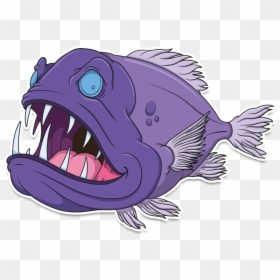 Let"s Get Started On Your Cartoon Character Design - Scary Sea Monster Cartoon, HD Png Download - angler fish png