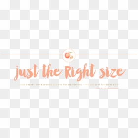 Just The Right Size - Calligraphy, HD Png Download - canned goods png