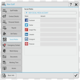 Social Media - Social Media Profile Fields, HD Png Download - social media button png