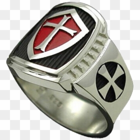 Knights Templar Crusader Cross Ring - Ring, HD Png Download - templar shield png
