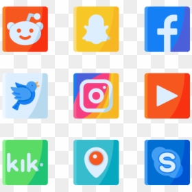 Graphic Design, HD Png Download - blue social media icons png