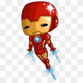 Iron Man Tony Stark Chibi - Cute Iron Man Cartoon, HD Png Download - iron man face png