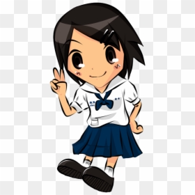 Thumb Image - High School Student In Uniform Clipart, HD Png Download - student cartoon png
