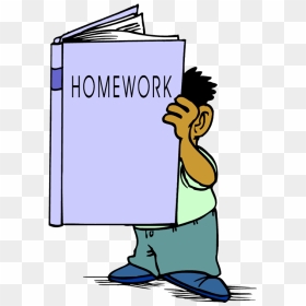 Homework Cartoon Student Clip Art - Cartoon Homework Clipart, HD Png Download - student cartoon png