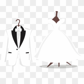 Tuxedo Wedding Dress Suit - Bride Dress Vector Png, Transparent Png - white tuxedo png