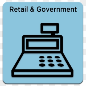 Cash Register Clipart Black And White, HD Png Download - retail icon png