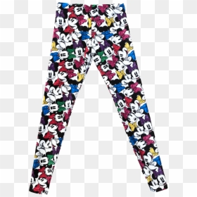 Girls Minnie Mouse Glitter Bows On Bows Leggings - Pajamas, HD Png Download - mickey mouse pants png