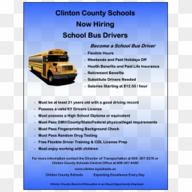 Become A School Bus Driver, HD Png Download - bus vector png