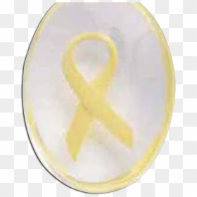 Worry Stone Awareness Yellow Ribbon Key Ring - Emblem, HD Png Download - awareness ribbons png