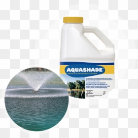 Aquashade Container With Fountain Using Blue Pond Colorant - Aquashade Label, HD Png Download - underwater plants png