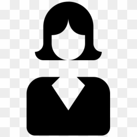 Simpleicons Interface Business-woman - Woman Icon Png, Transparent Png - people icon vector png