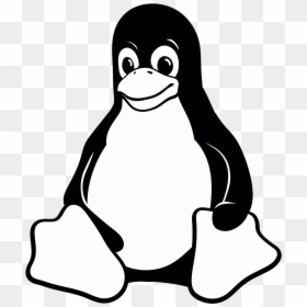 Linux Tux Svg, HD Png Download - white vector png