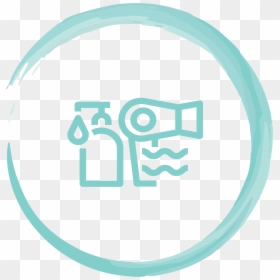 An Icon Of A Blowdryer And Other Salon Tools - Circle, HD Png Download - salon icon png