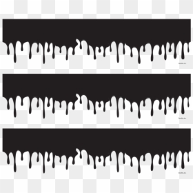 Photocake Edible Cake Banding - Black And White Slime, HD Png Download - black paint drips png