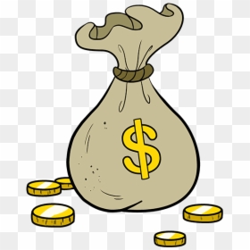 How To Draw Cartoon Money - Money Cartoon Drawing, HD Png Download - cartoon money bag png