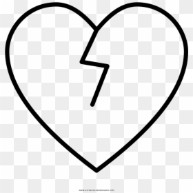 Broken Heart Coloring Page - Heart, HD Png Download - broken heart png transparent